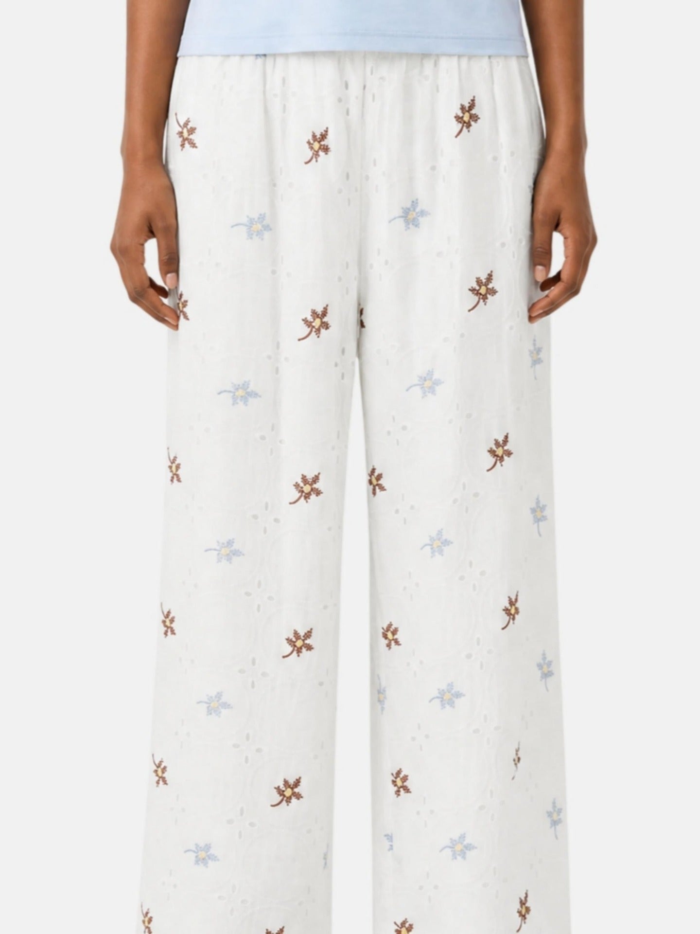 Pantaloni in Cotone Bianco