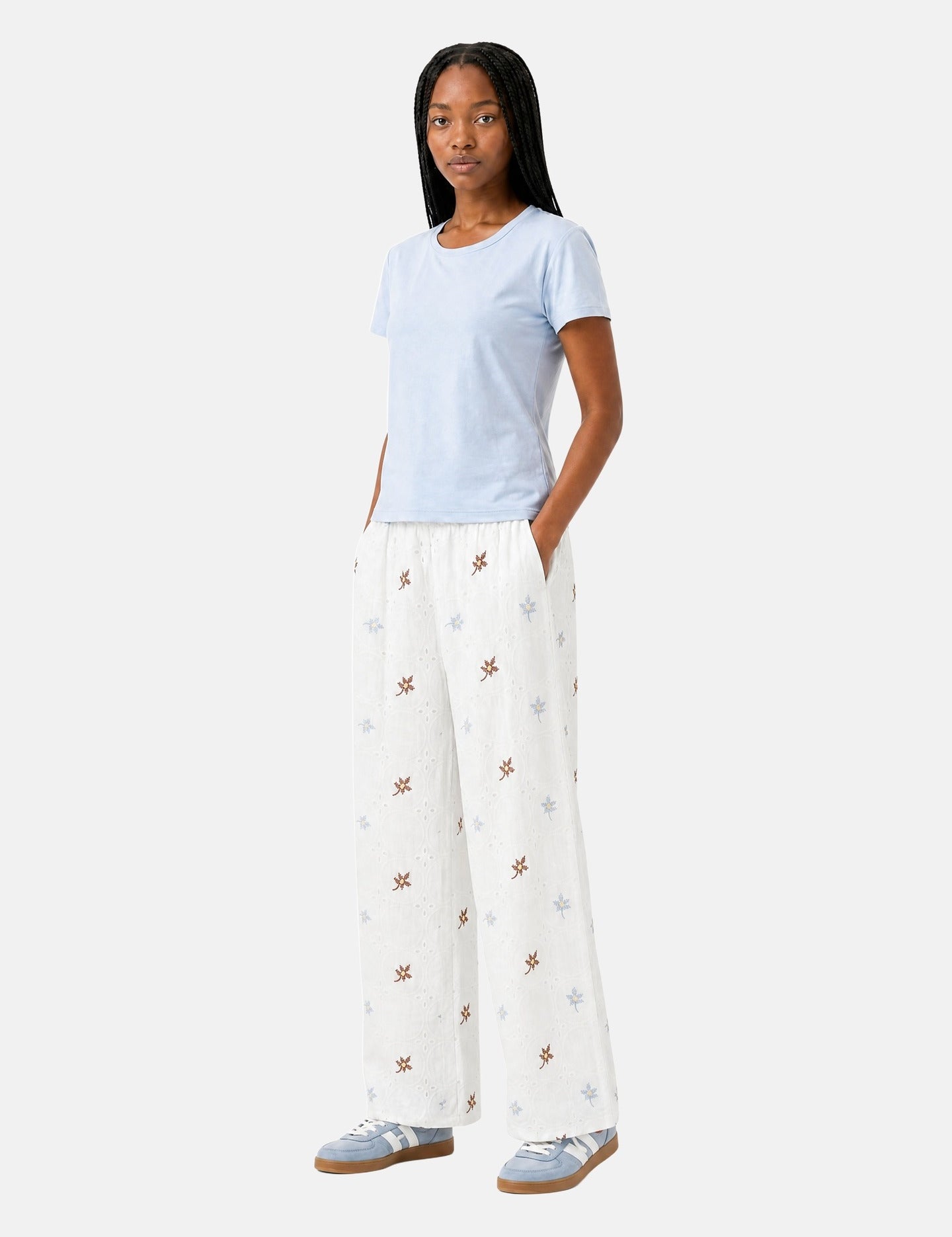Pantaloni in Cotone Bianco