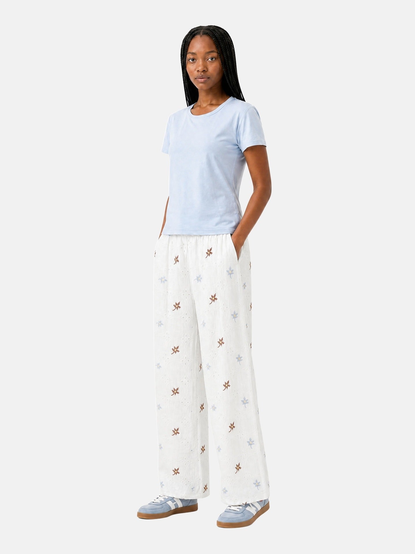 Pantaloni in Cotone Bianco