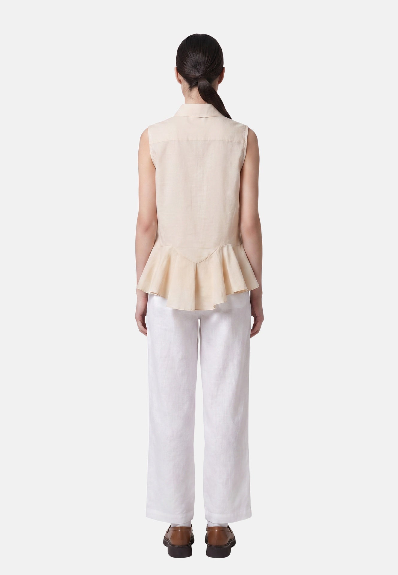Blusa in 86 Lyocell 14 Poliestere Beige