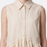 Blusa in 86 Lyocell 14 Poliestere Beige