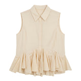 Blusa in 86 Lyocell 14 Poliestere Beige