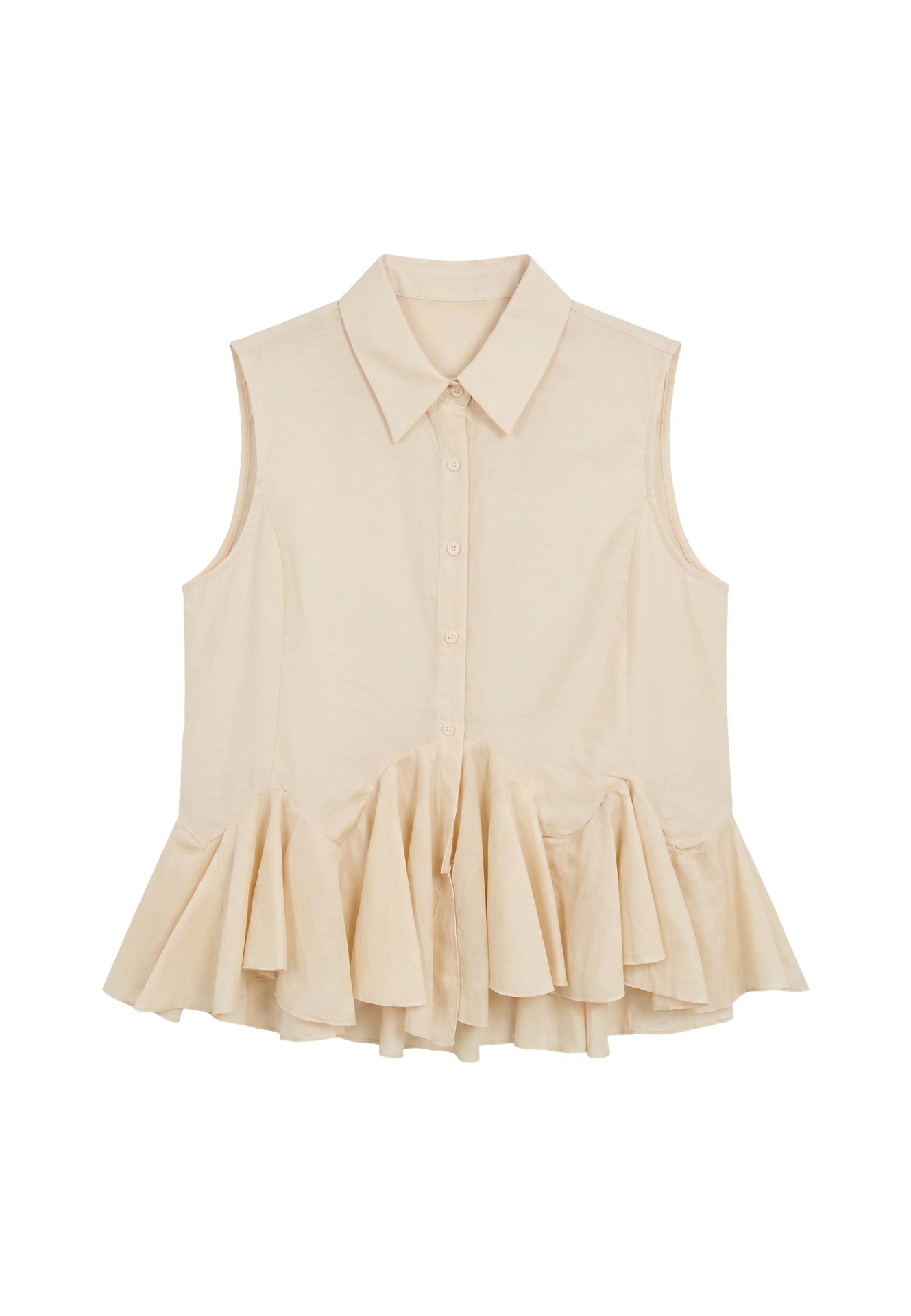 Blusa in 86 Lyocell 14 Poliestere Beige
