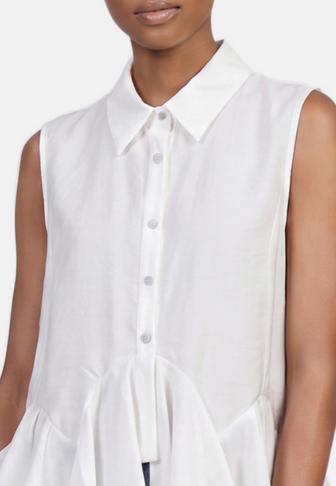 Blusa in 86 Lyocell 14 Poliestere Bianco
