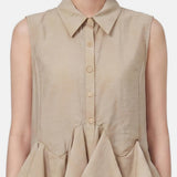 Blusa in 86 Lyocell 14 Poliestere Cammello