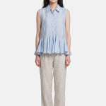 Blusa in 86 Lyocell 14 Poliestere Blu