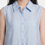 Blusa in 86 Lyocell 14 Poliestere Blu