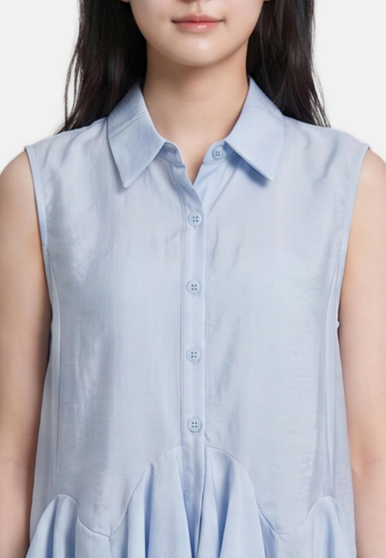 Blusa in 86 Lyocell 14 Poliestere Blu
