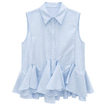 Blusa in 86 Lyocell 14 Poliestere Blu