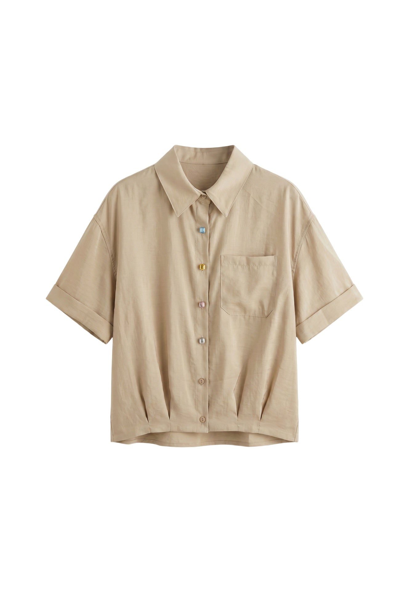 Blusa in 86 Lyocell 14 Poliestere Beige