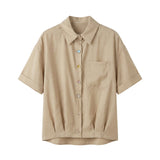 Blusa in 86 Lyocell 14 Poliestere Cammello
