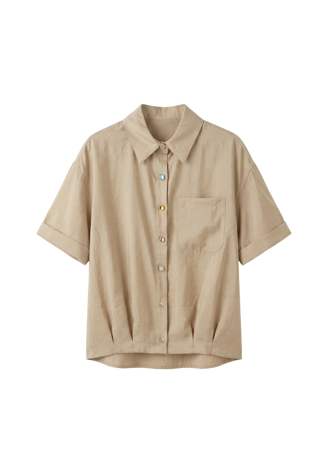 Blusa in 86 Lyocell 14 Poliestere Cammello