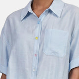 Blusa in 86 Lyocell 14 Poliestere Blu