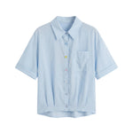 Blusa in 86 Lyocell 14 Poliestere Blu