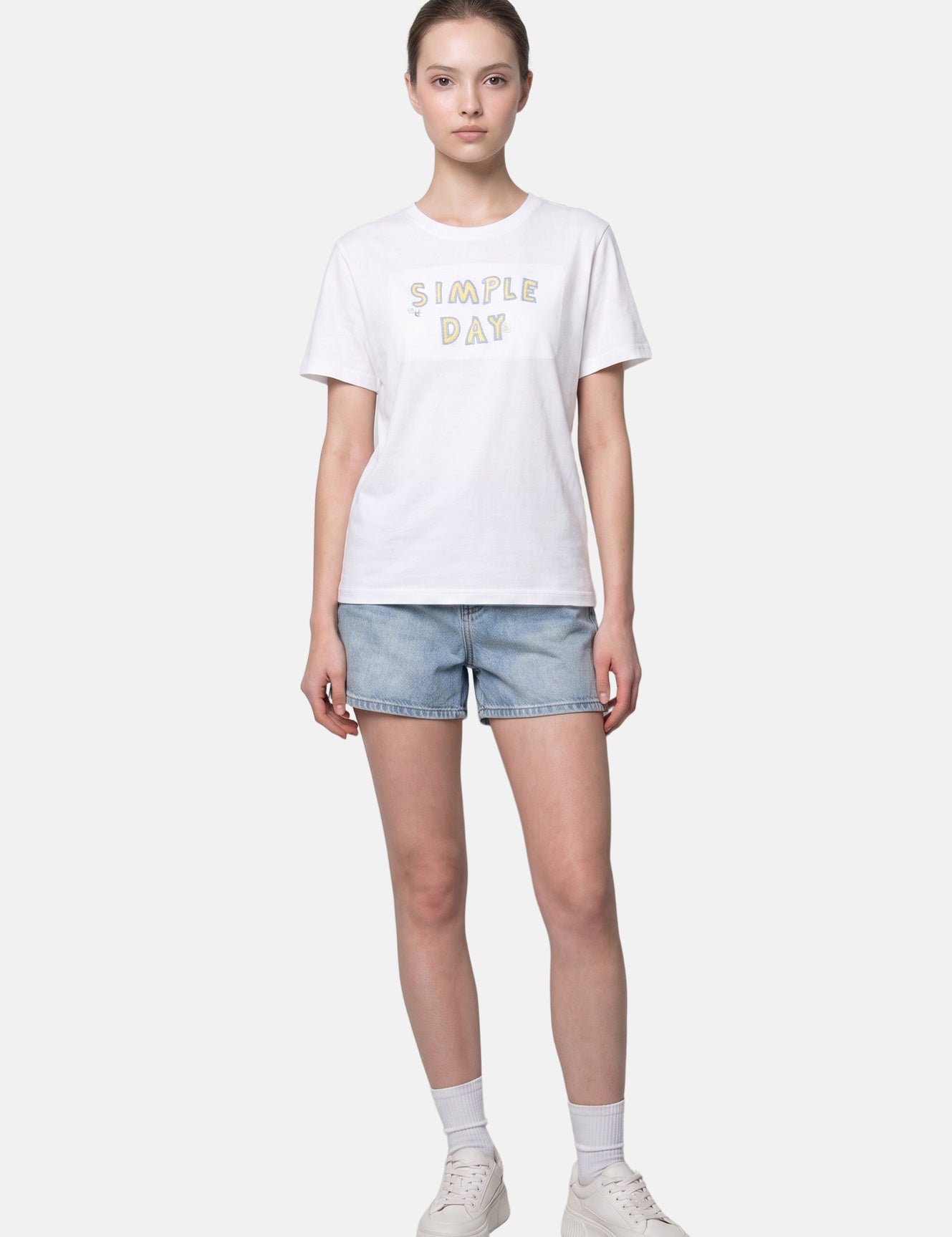 T-shirt in 83,4% Cotone 16,6% Poliammide Giallo
