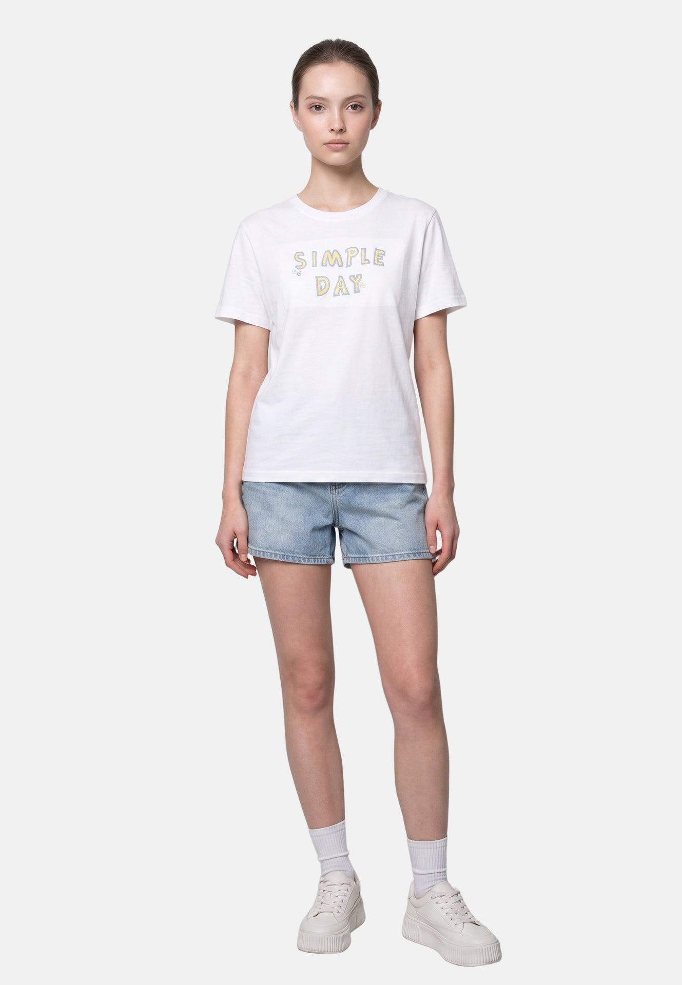T-shirt in 83,4% Cotone 16,6% Poliammide Giallo