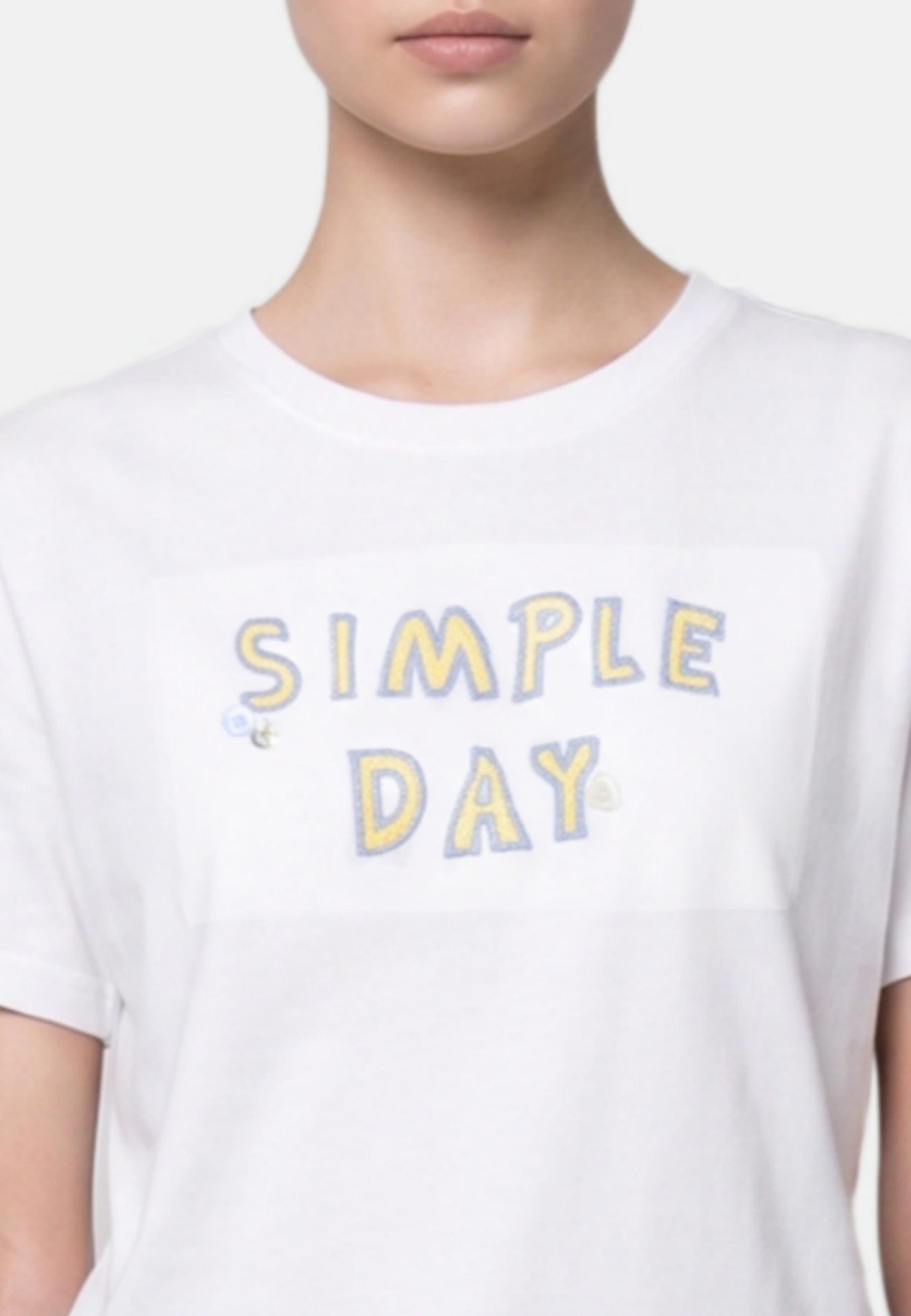 T-shirt in 83,4% Cotone 16,6% Poliammide Giallo