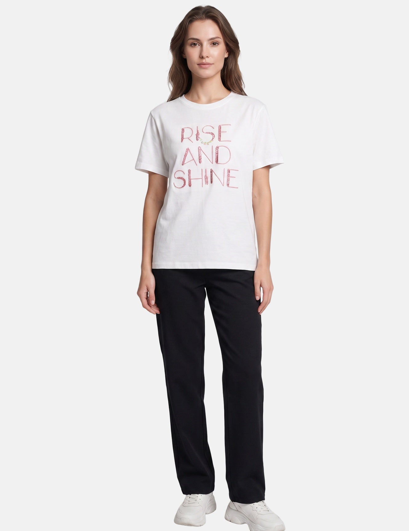 T-shirt in 83,4% Cotone 16,6% Poliammide Rosa