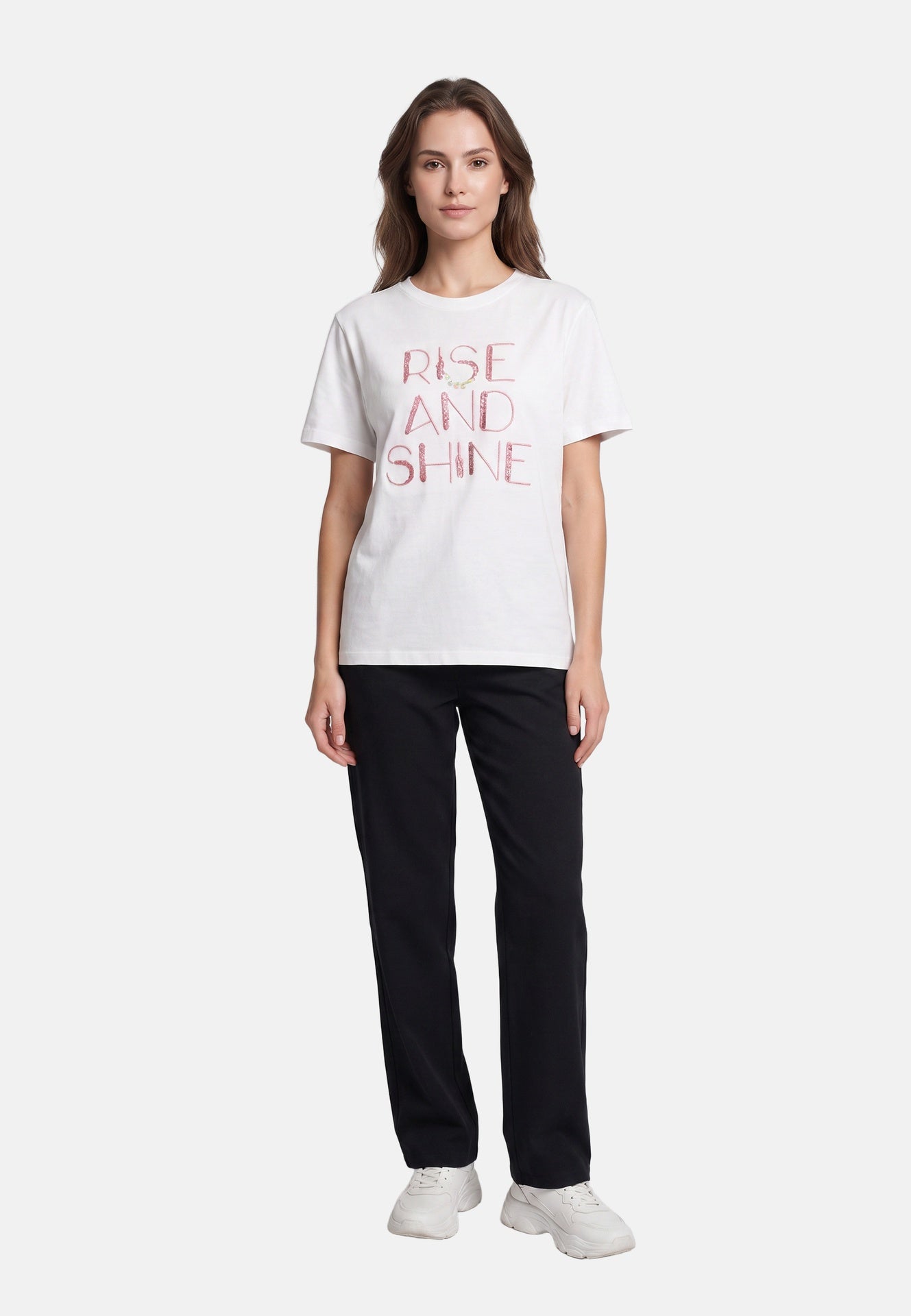 T-shirt in 83,4% Cotone 16,6% Poliammide Rosa
