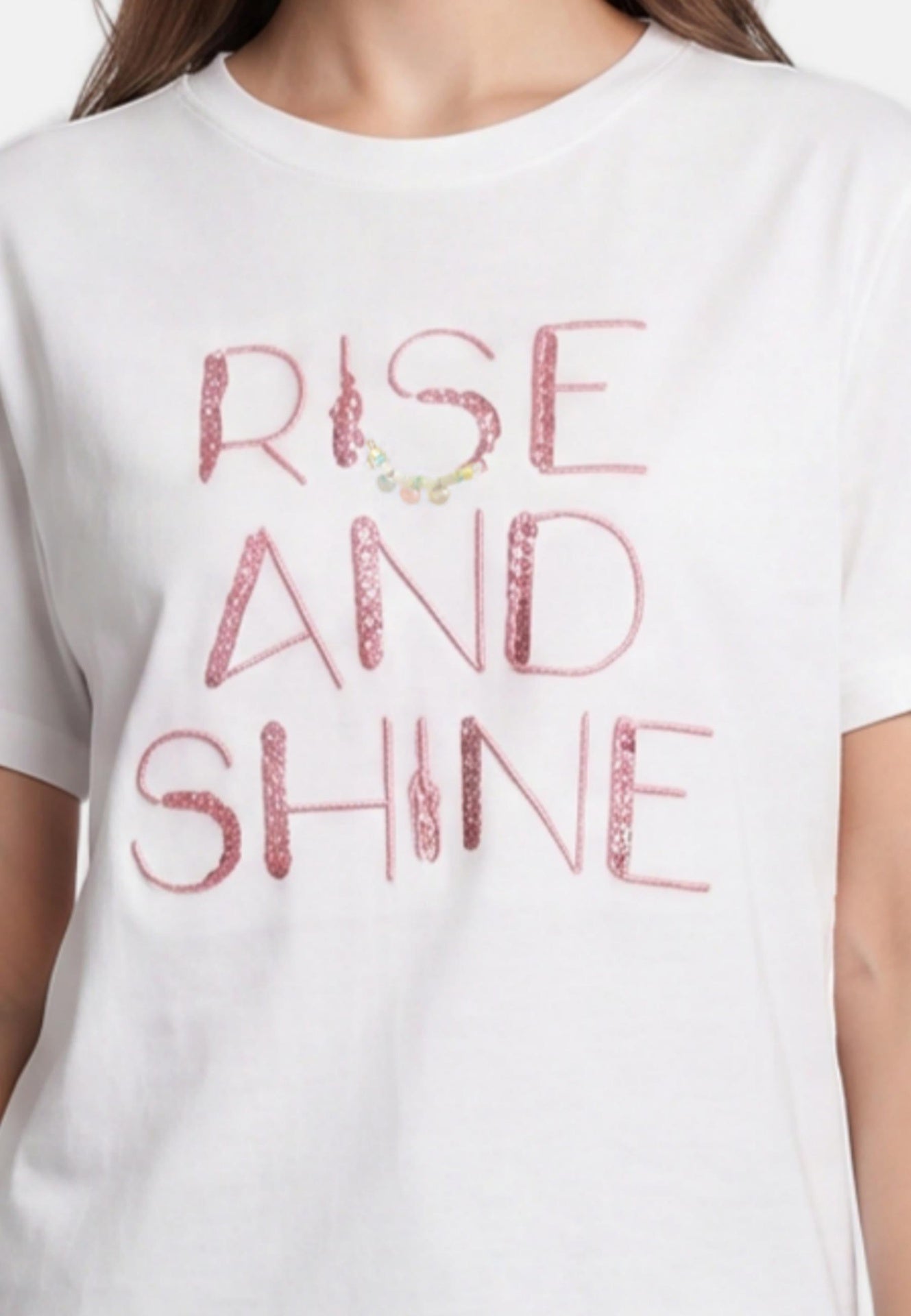 T-shirt in 83,4% Cotone 16,6% Poliammide Rosa