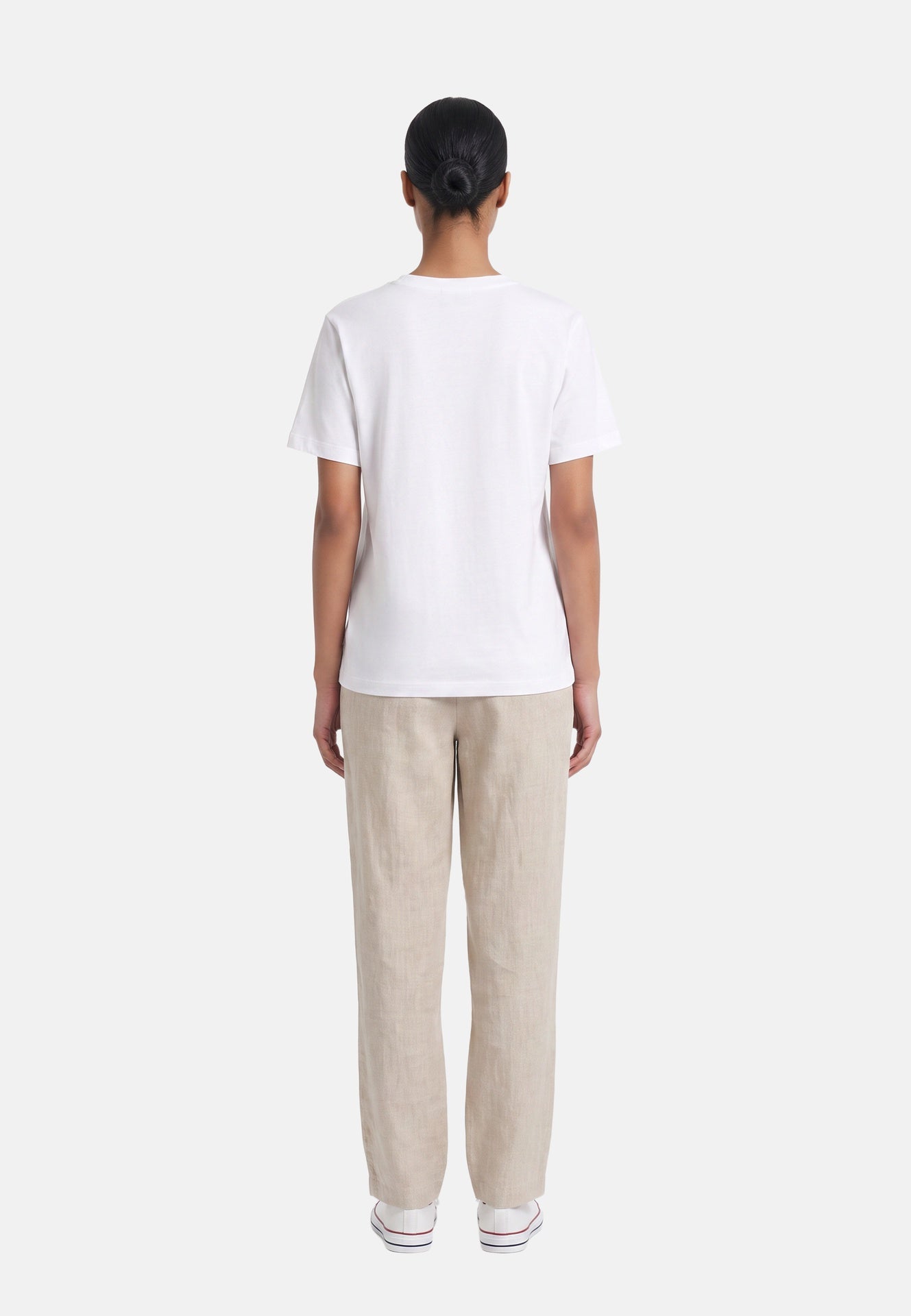 T-shirt in 84% Cotone 16% Elastan Bianco