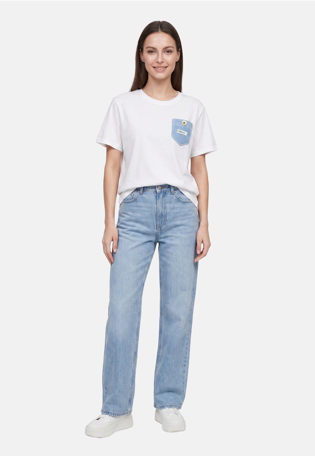 T-shirt in 83,4% Cotone 16,6% Poliammide Blu