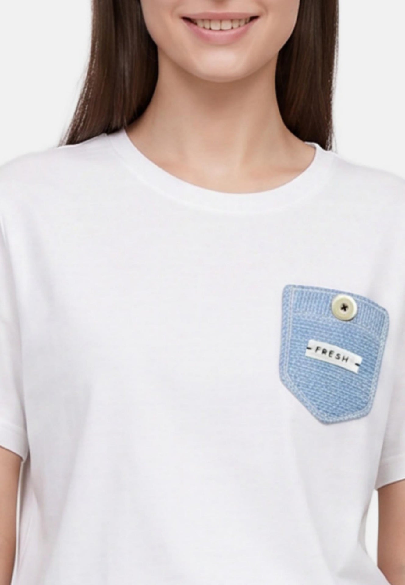 T-shirt in 83,4% Cotone 16,6% Poliammide Blu