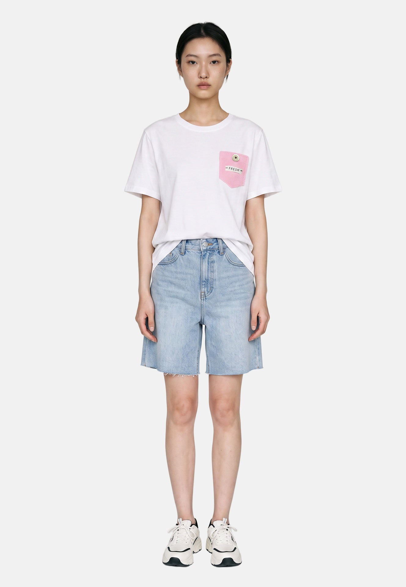 T-shirt in 83,4% Cotone 16,6% Poliammide Rosa