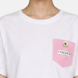 T-shirt in 83,4% Cotone 16,6% Poliammide Rosa