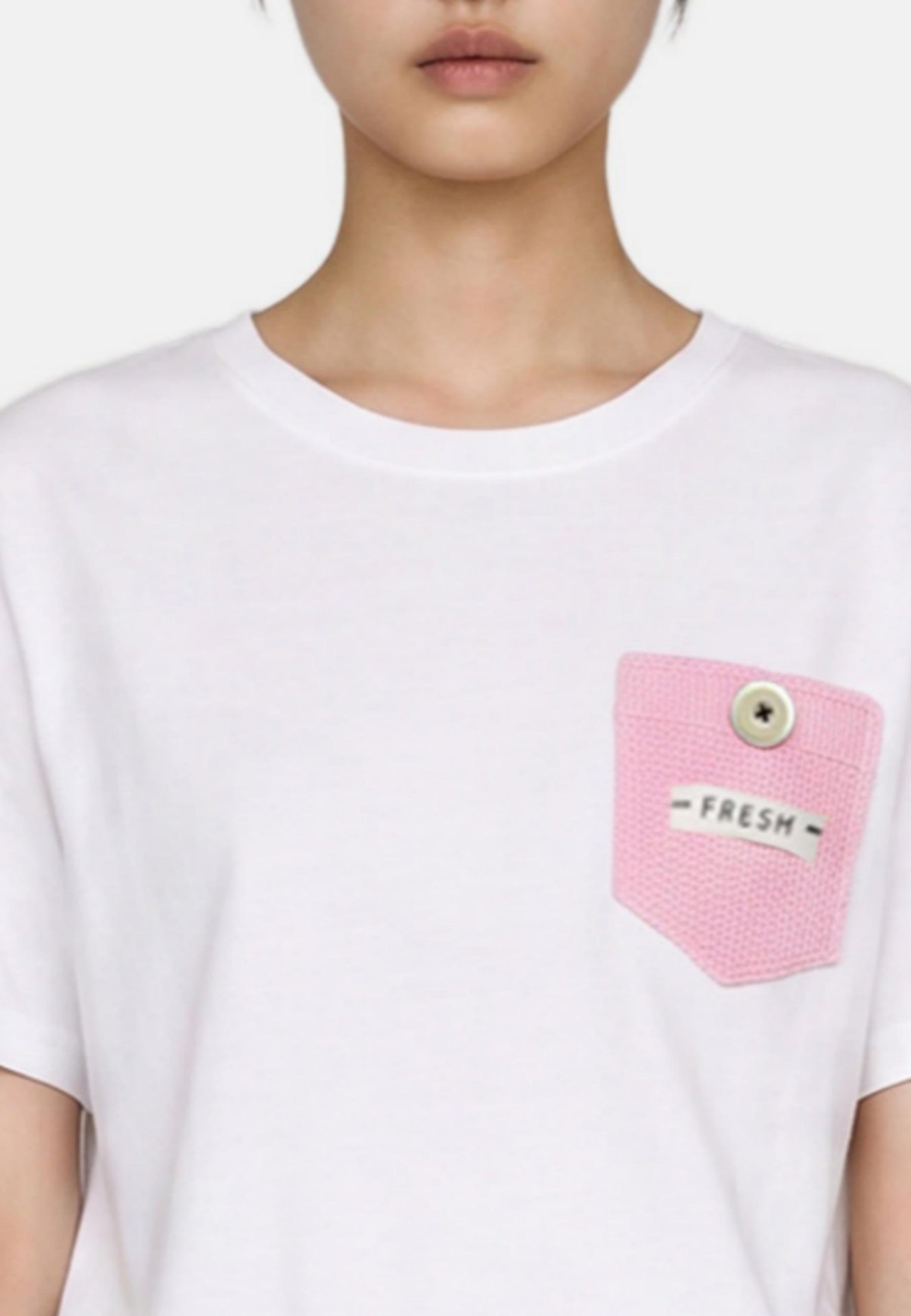 T-shirt in 83,4% Cotone 16,6% Poliammide Rosa