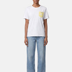 T-shirt in 83,4% Cotone 16,6% Poliammide Giallo
