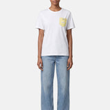 T-shirt in 83,4% Cotone 16,6% Poliammide Giallo