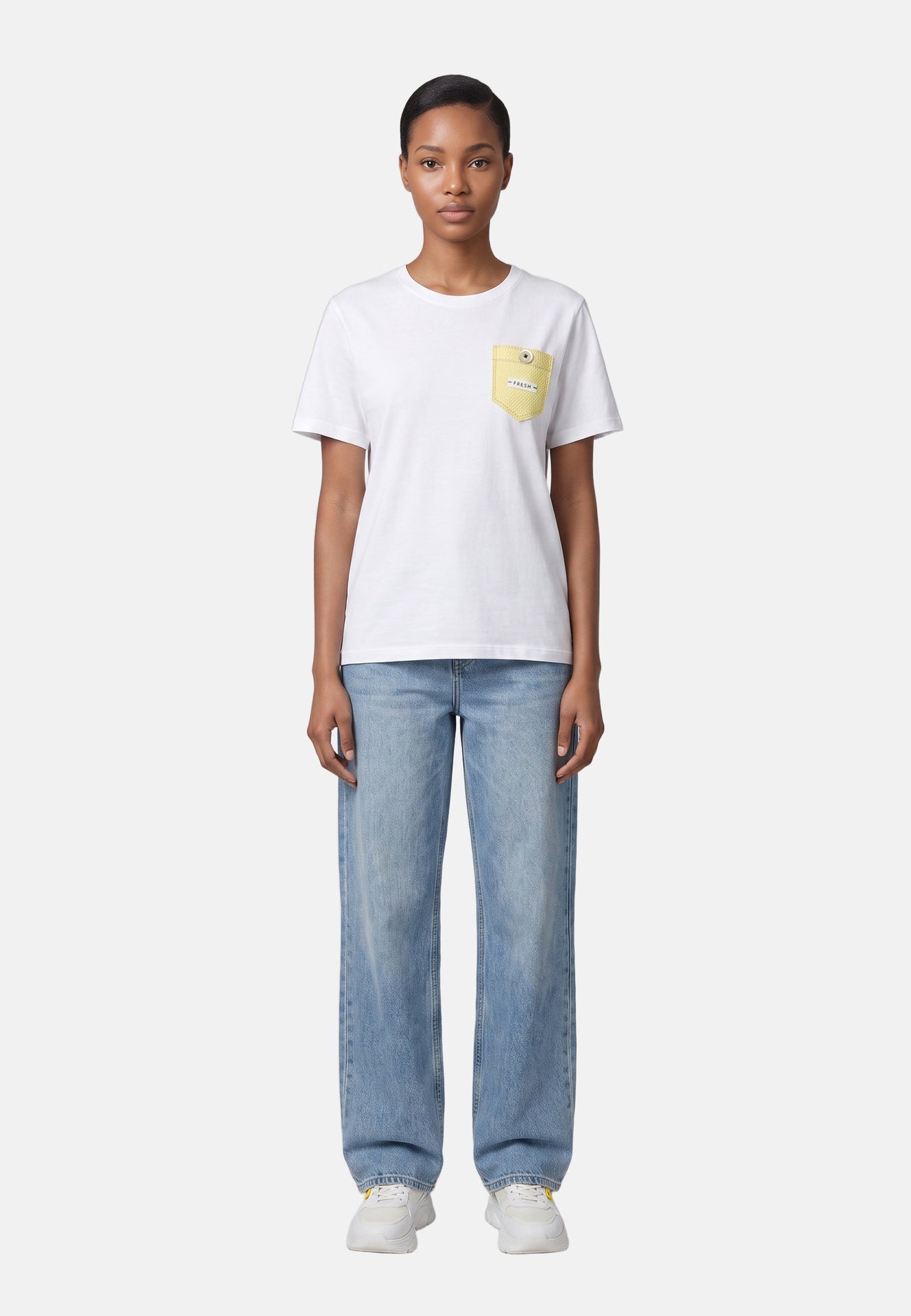 T-shirt in 83,4% Cotone 16,6% Poliammide Giallo