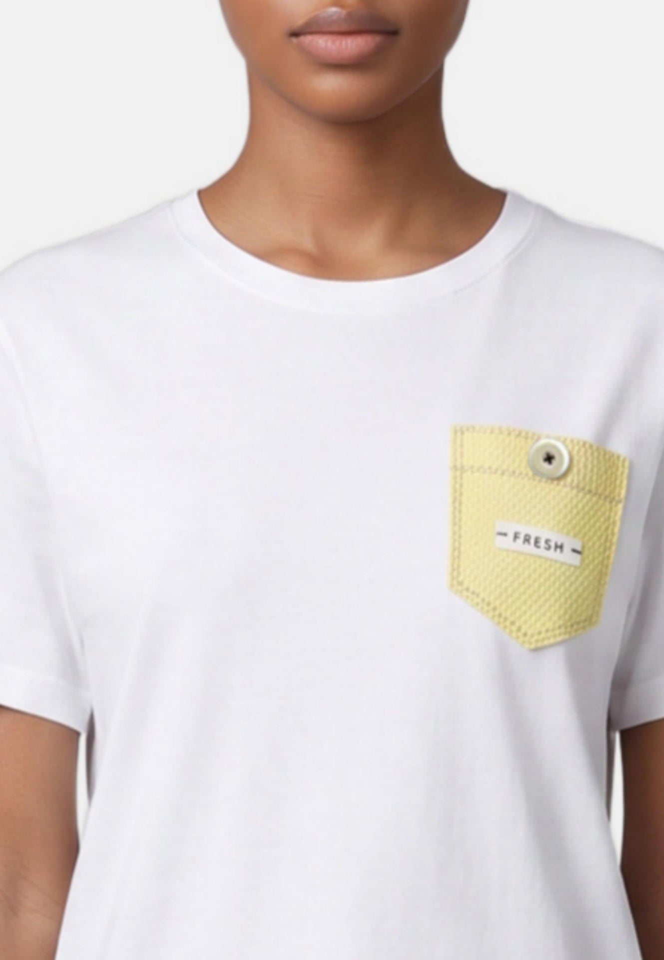 T-shirt in 83,4% Cotone 16,6% Poliammide Giallo