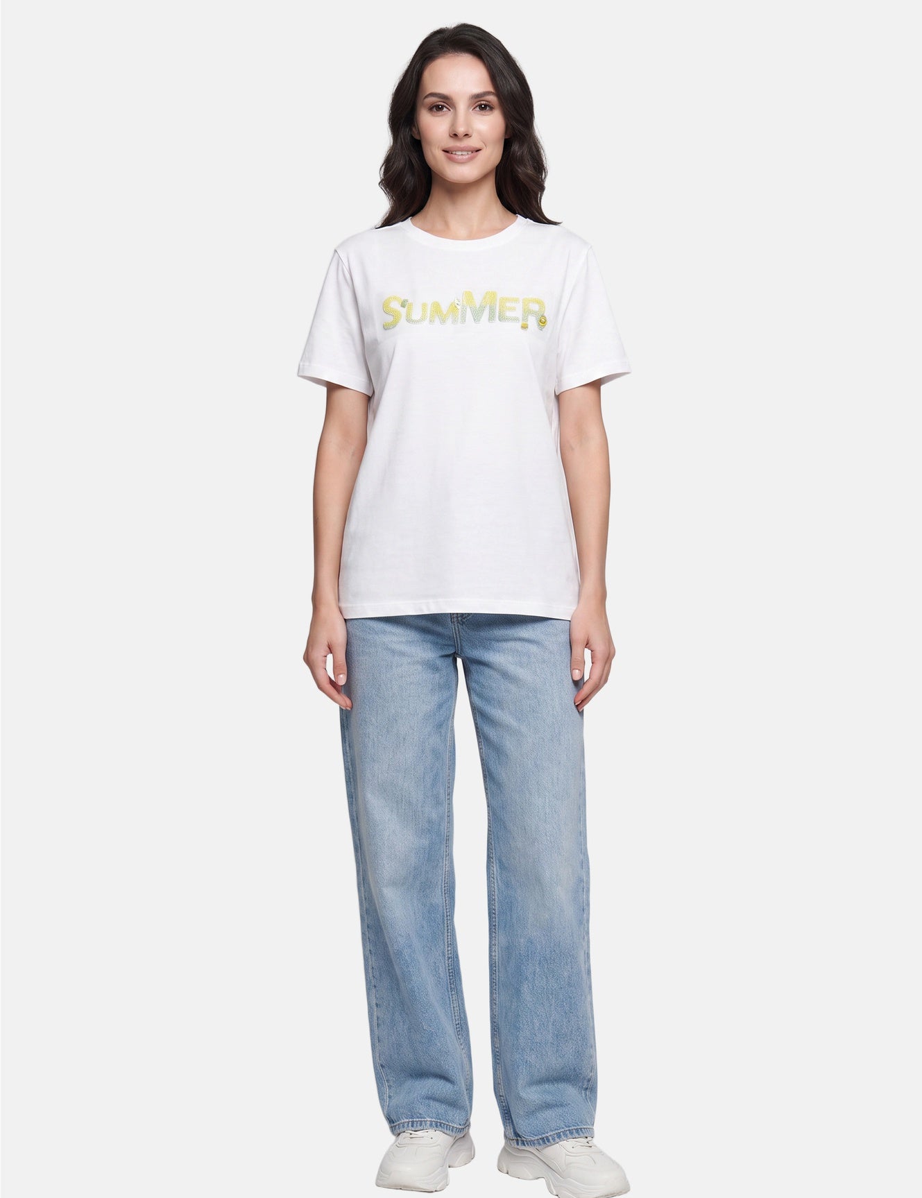T-shirt in 83,4% Cotone 16,6% Poliammide Giallo