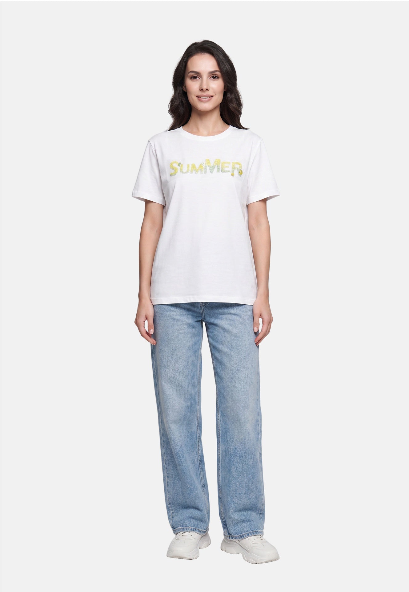 T-shirt in 83,4% Cotone 16,6% Poliammide Giallo