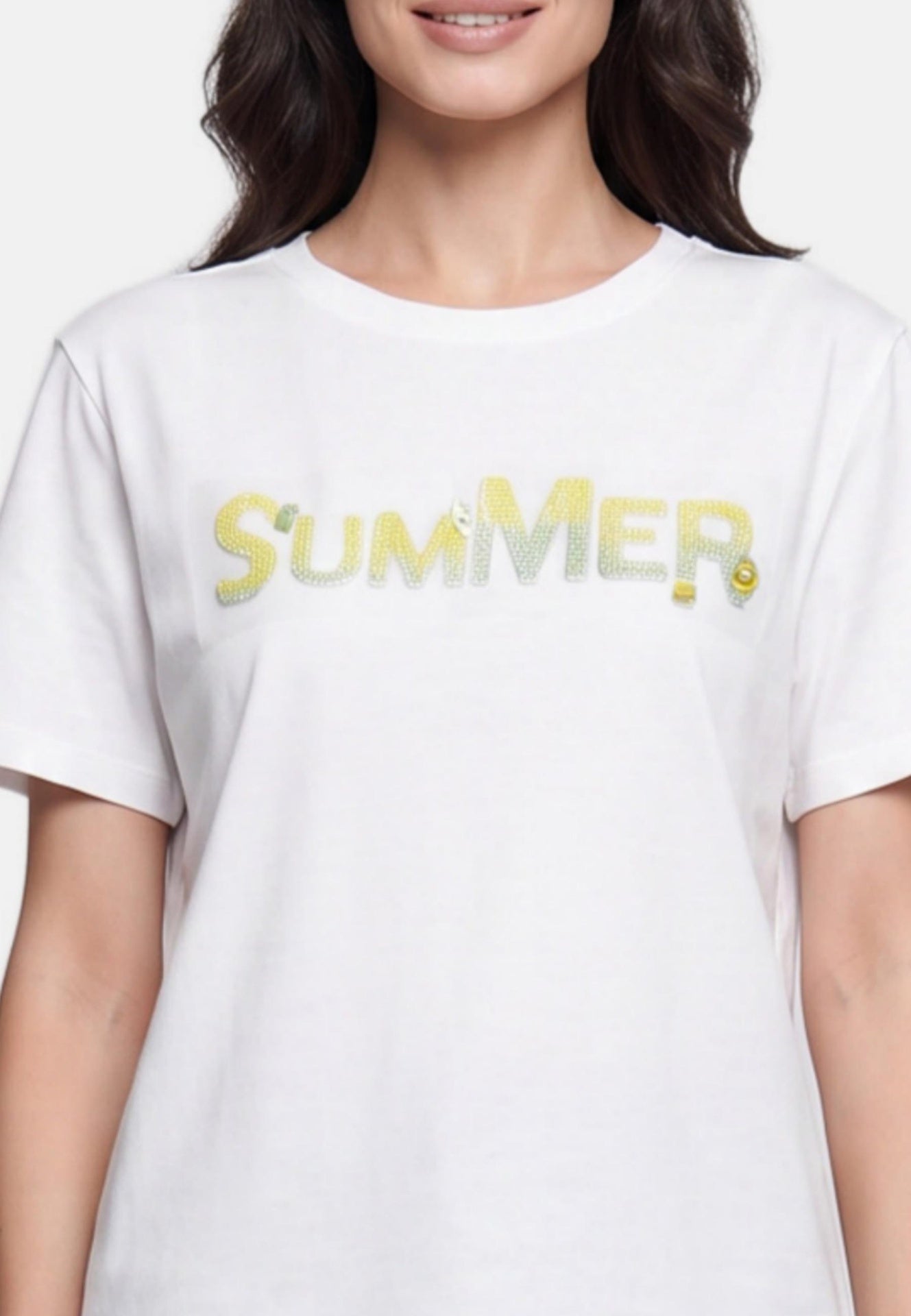 T-shirt in 83,4% Cotone 16,6% Poliammide Giallo