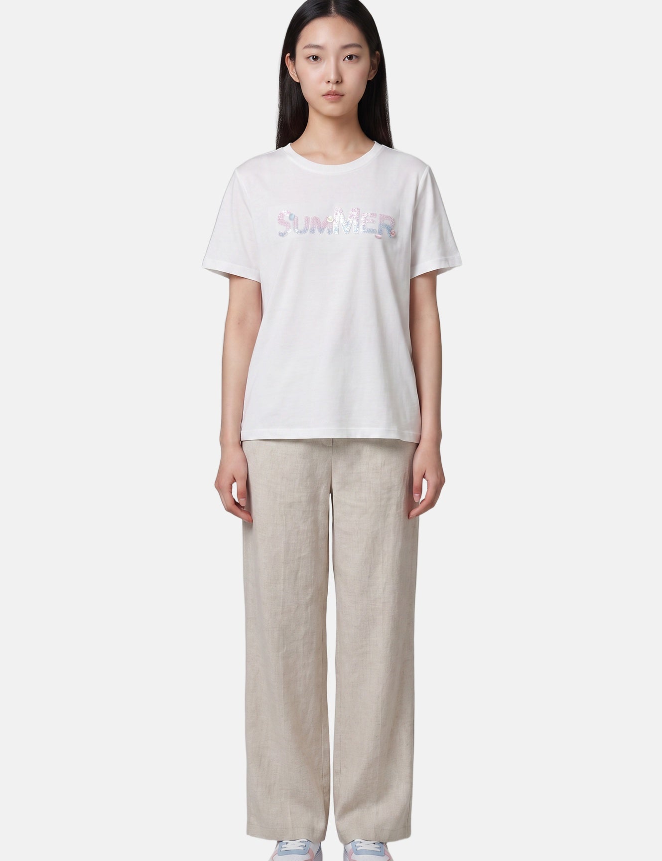 T-shirt in 83,4% Cotone 16,6% Poliammide Rosa