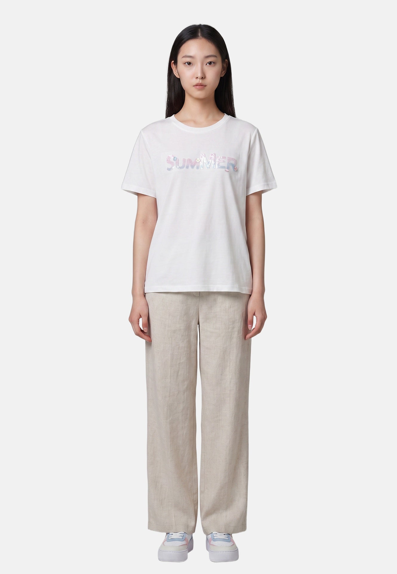 T-shirt in 83,4% Cotone 16,6% Poliammide Rosa