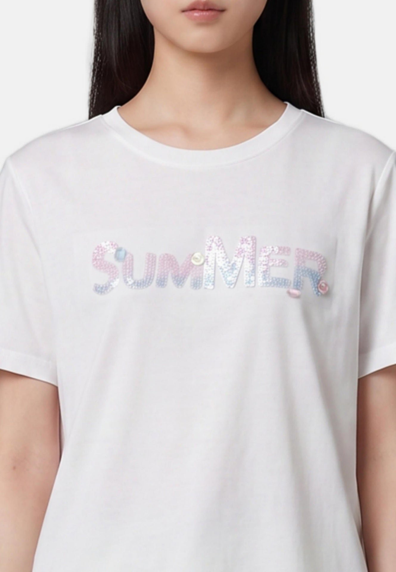 T-shirt in 83,4% Cotone 16,6% Poliammide Rosa