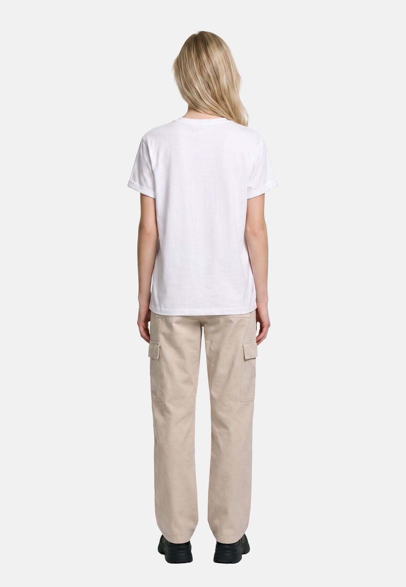 T-shirt in 84% Cotone 16% Elastan Bianco