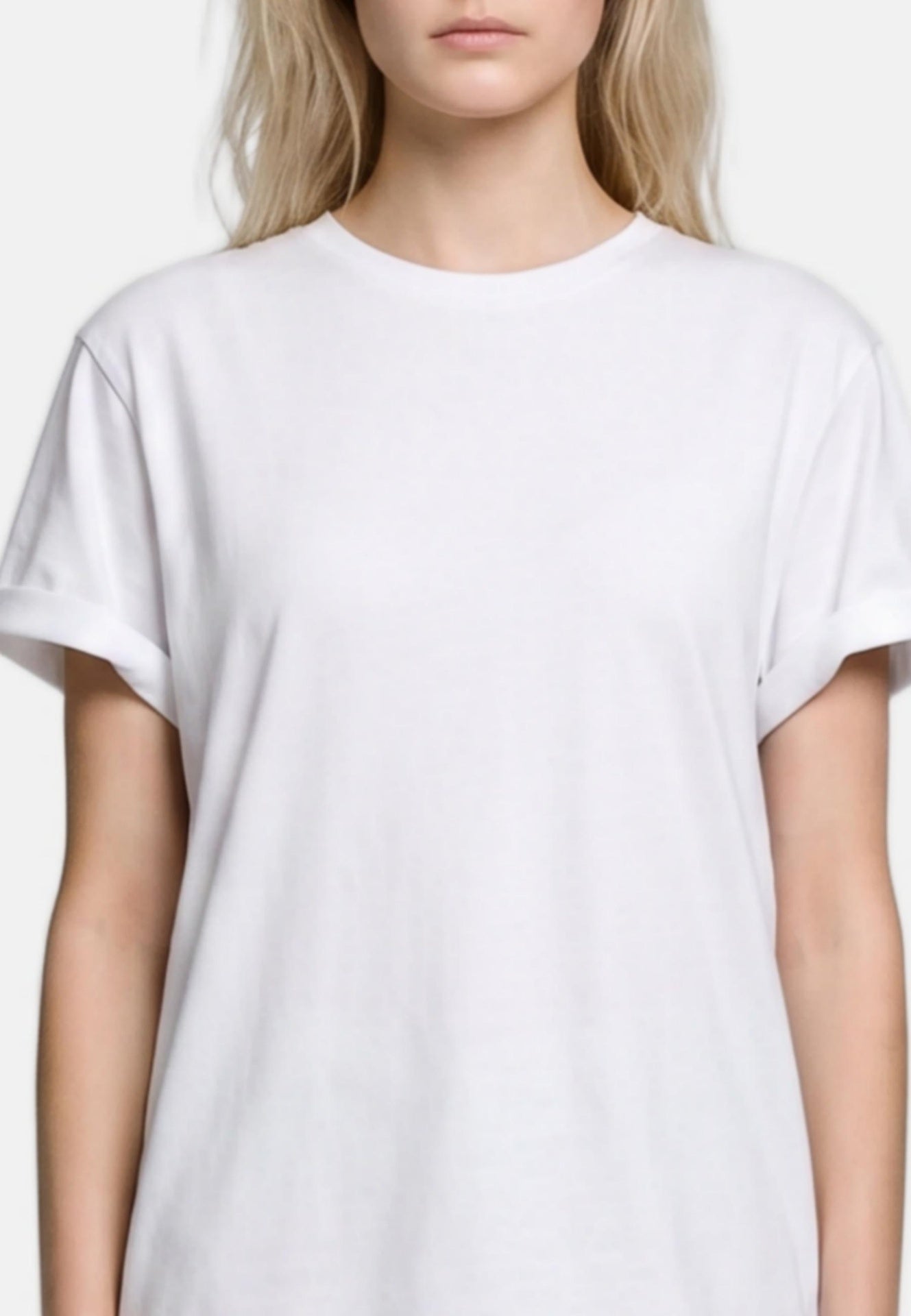 T-shirt in 84% Cotone 16% Elastan Bianco