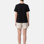 T-shirt in 84% Cotone 16% Elastan Nero