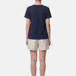T-shirt in 84% Cotone 16% Elastan Blu Scuro