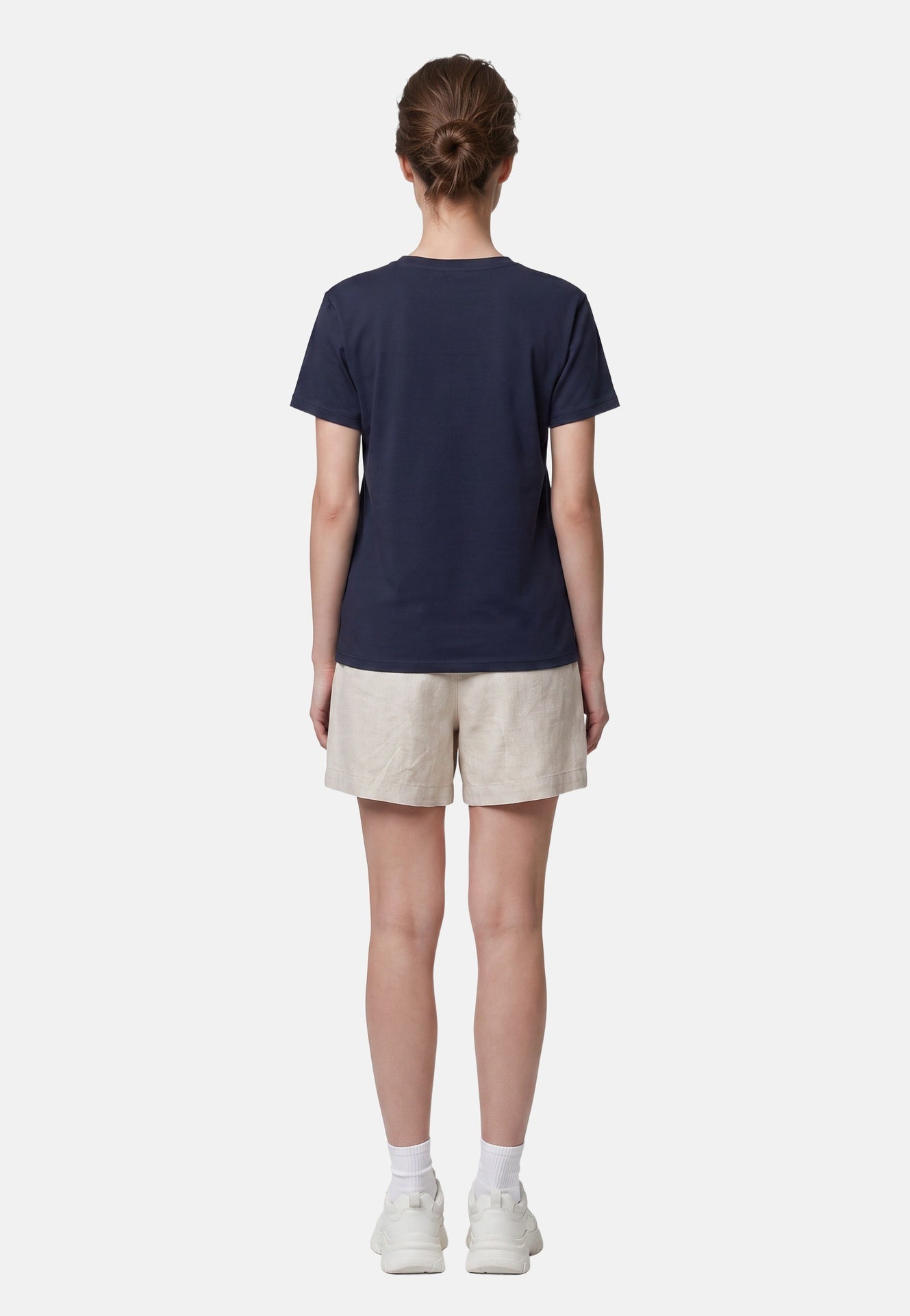 T-shirt in 84% Cotone 16% Elastan Blu Scuro