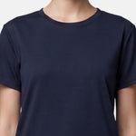 T-shirt in 84% Cotone 16% Elastan Blu Scuro