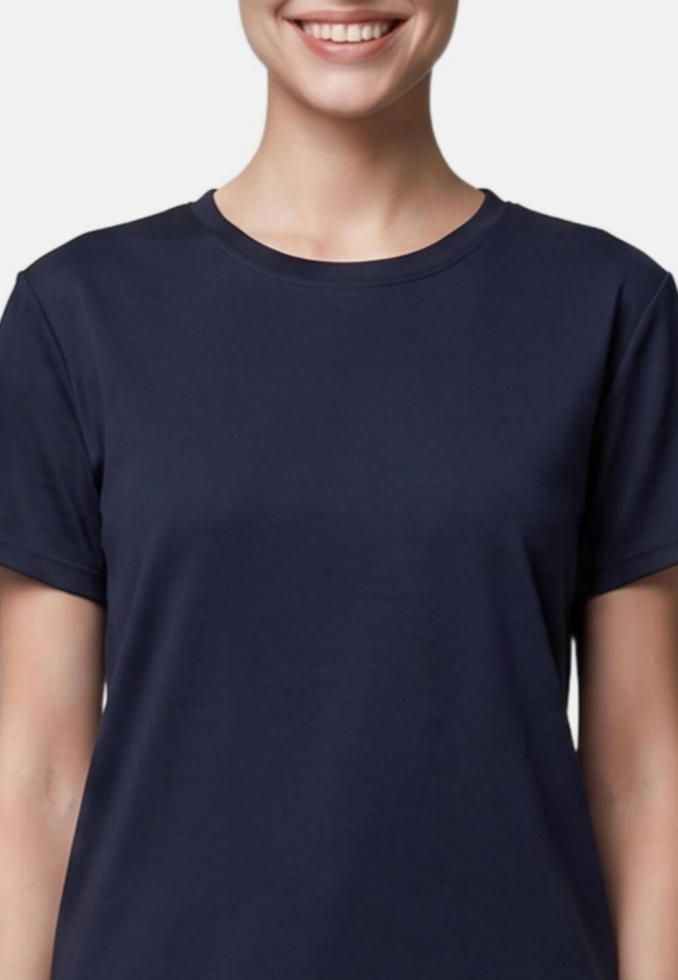 T-shirt in 84% Cotone 16% Elastan Blu Scuro
