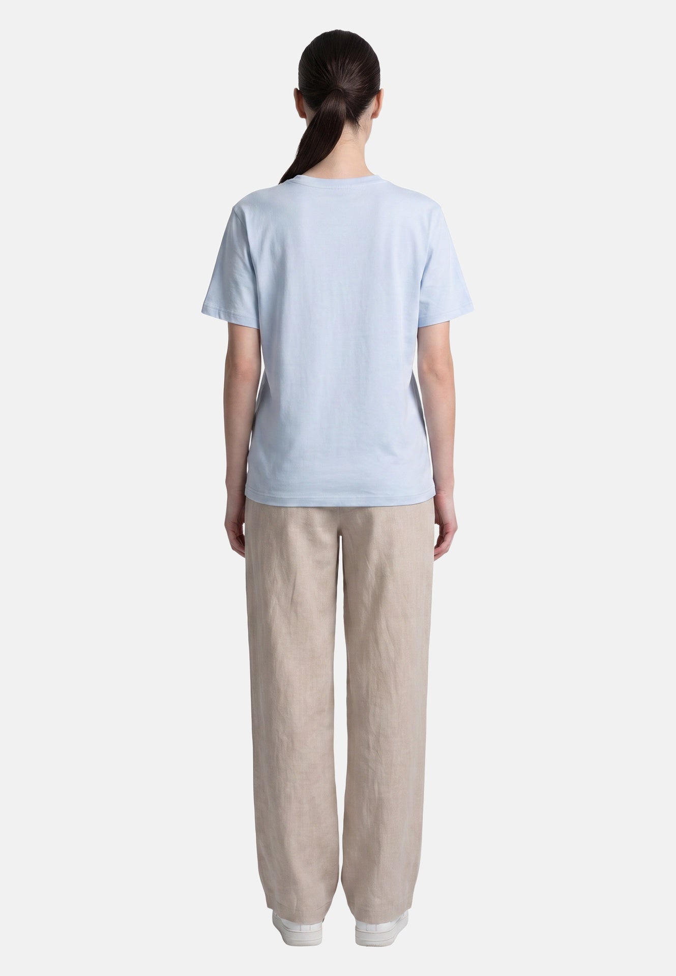 T-shirt in 84% Cotone 16% Elastan Blu