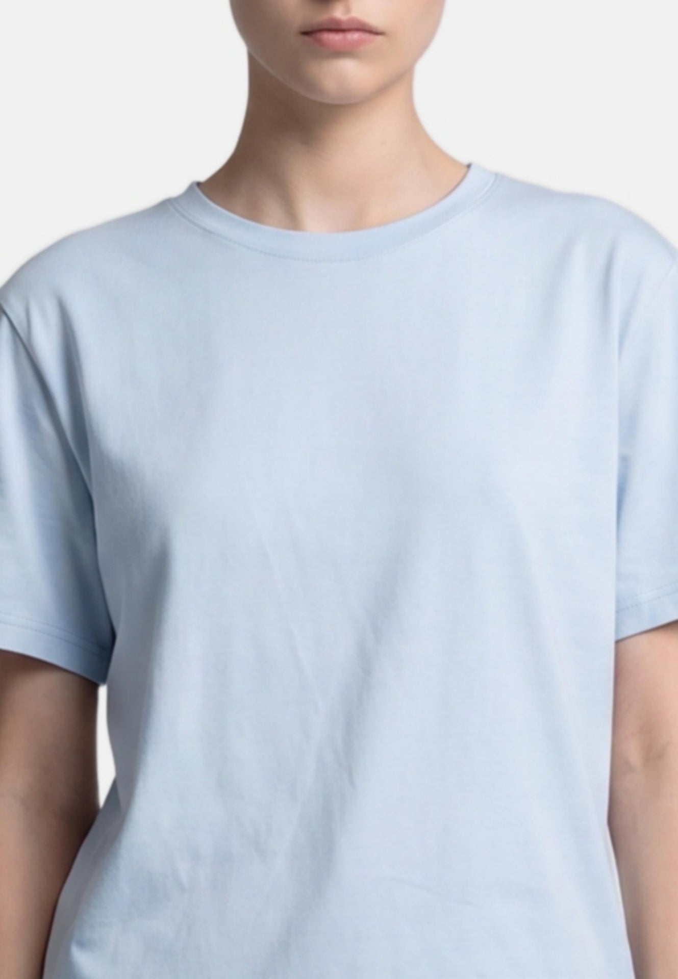 T-shirt in 84% Cotone 16% Elastan Blu