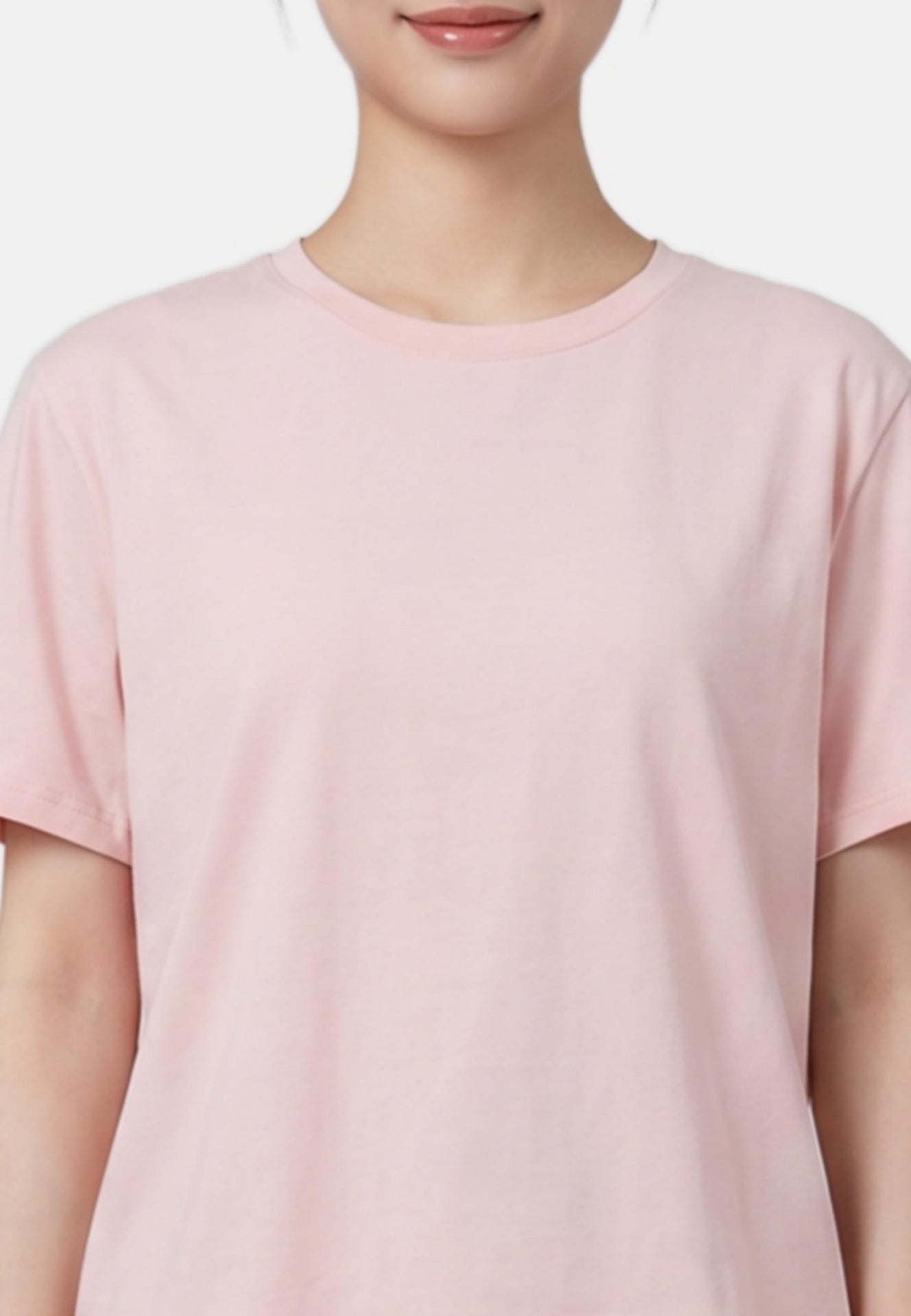T-shirt in 84% Cotone 16% Elastan Rosa